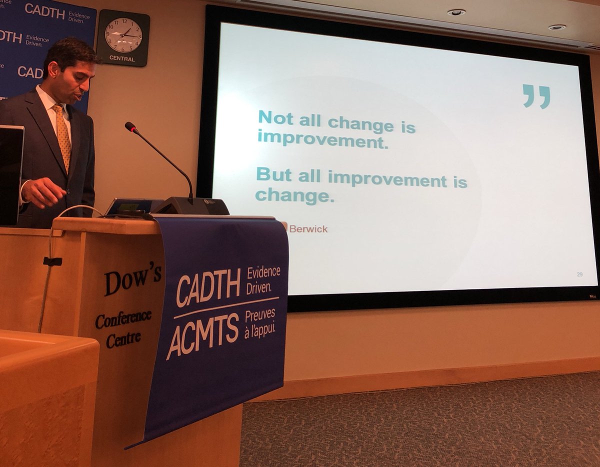 Jen_Hartell's tweet photo. Our job is to think about how #HTA and #QI can work together to help us make changes that improve patient outcomes says @IrfanDhalla  #CADTHTalks https://t.co/pgi1jINaWj