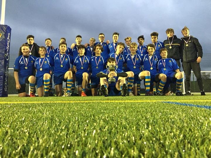 EdgarShiv's tweet photo. Salesian College 1st XV become S2 rugby champions with a nail biting 20-19 win over Leighton Park  tries from Fin Brown, Will Field, Cameron Edgar &amp; Will Harding
great unbeaten season from the squad, very well done!  @YoungLions1878 @dan_edgar98 @MiddlesexRFU https://t.co/BNWt52qFck