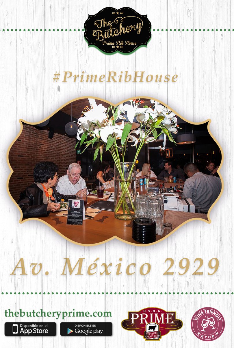 Somos el mejor PRIME RIB HOUSE de la ciudad y estamos especializados en #cortes añejados, de novillos de raza Black Angus calidad PRIME. #Guadalajara #GDL
Te esperamos!! en thebutcheryprime.com
RESERVACIONES Tel. 3615-9999 @vidaenGDL <a href="/_EnGdl/">En Guadalajara</a>