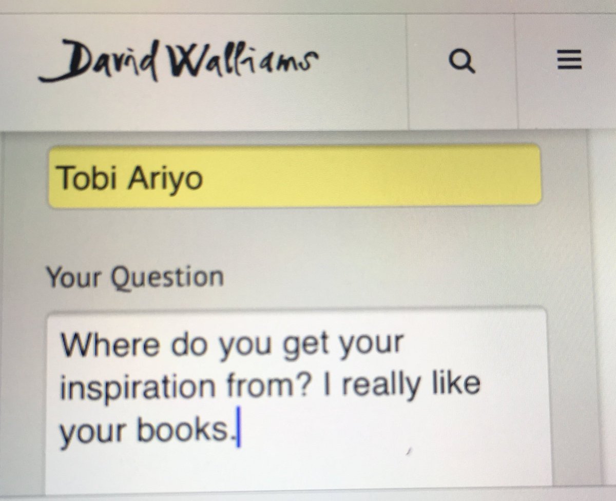 VickiCraigAriyo's tweet photo. @WBurghPrimary #BookweekScot Tobi (P5A) wrote a message to her favourite writer on his website. https://t.co/E8E9mHGcyI