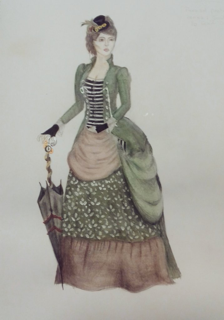 rebecca_holben's tweet photo. My costume designs for Lord Akeldama and Alexia Tarabotti. My favourite characters from the Parasol protectorate series by @gailcarriger https://t.co/PP6SLamOuZ