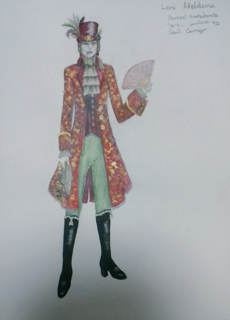 rebecca_holben's tweet photo. My costume designs for Lord Akeldama and Alexia Tarabotti. My favourite characters from the Parasol protectorate series by @gailcarriger https://t.co/PP6SLamOuZ