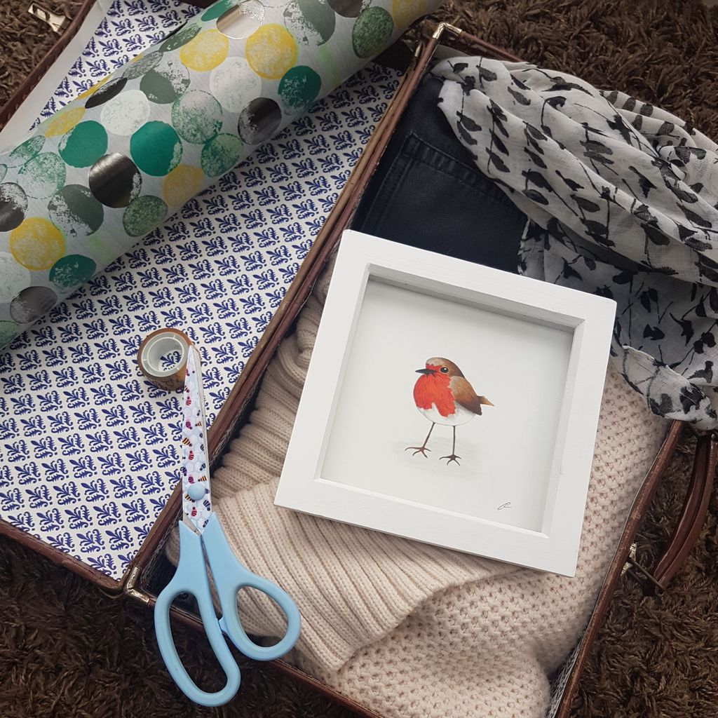 RoseandHen's tweet photo. Just 2 little Robins left in the nest now. Where will they be traveling next? #handpainted #watercolour #originalrobin #HandmadeHour https://t.co/lUar4vDsIR https://t.co/A3PlxOtOsw