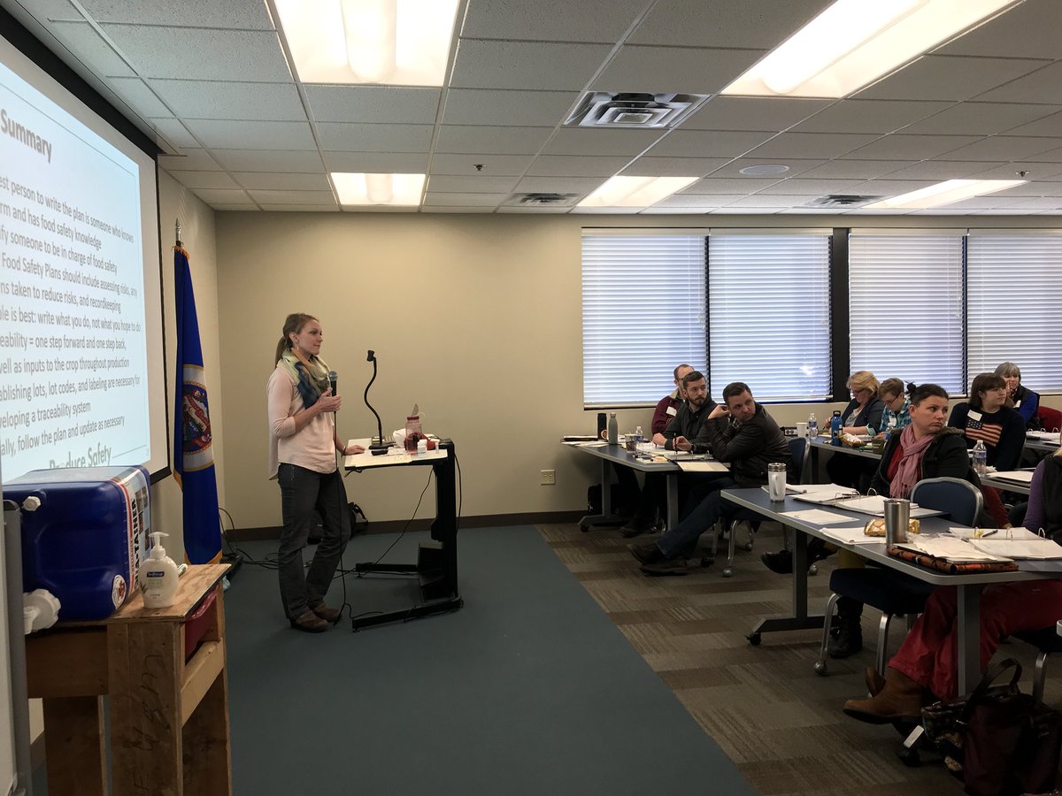 MNFarmersUnion's tweet photo. Attendees get trained on Farm Food Safety Plans at the #FSMA Train the Trainers session at our office https://t.co/j2zG8XG6qP
