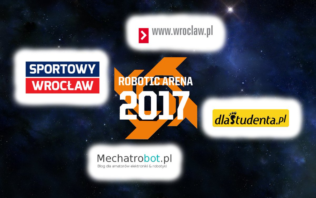 RoboticArena's tweet photo. More media partners - @PortalWroclawpl, @SportowyWroclaw, @dlaStudenta,  @MechatrobotBlog - https://t.co/DDzHNLi6SV https://t.co/HuT5S60KKW