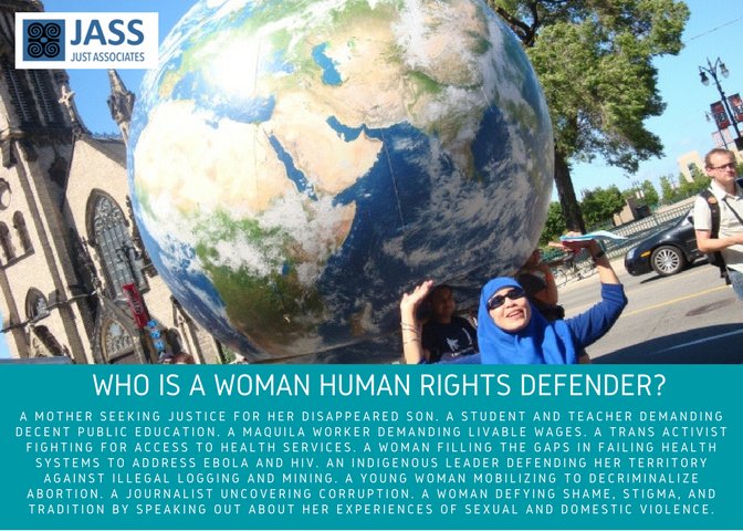 jass4justice's tweet photo. For #WHRDD2017, we'll be tweeting out a ton of resources for #activists! But first, what is a 'Woman Human Rights Defender'? #WHRDday https://t.co/43cD5Mu9se
