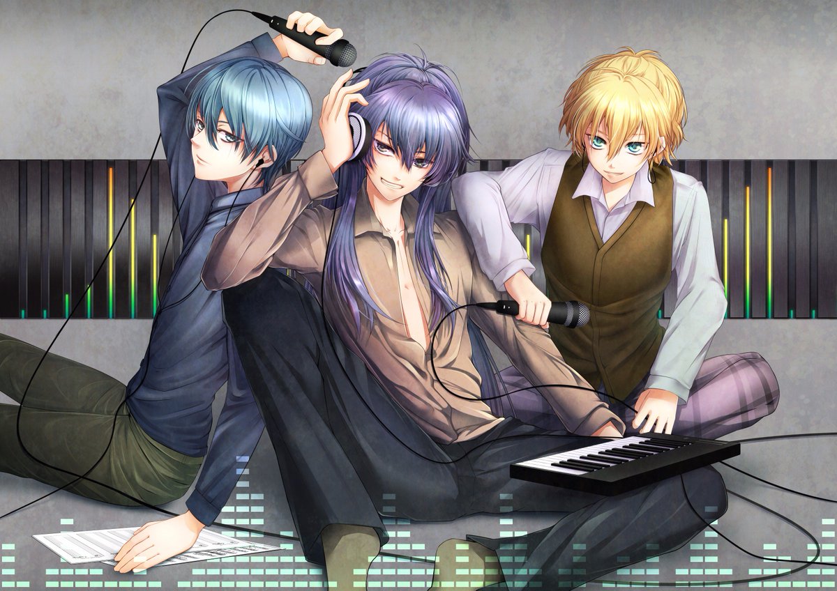 モトさんのKAITO、がくぽ、レン！3人で作曲中なのでしょうか？ワイワイ