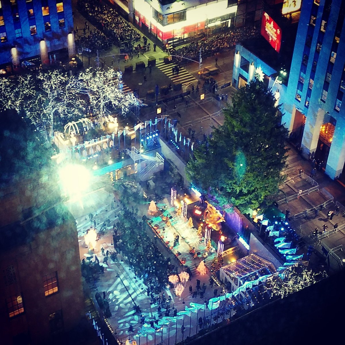#RockefellerCenterTreeLighting #rockefellertree 20 floors up. #million #dollar #view #nyc #midtown #xmas  #nyc #newyorkcity
