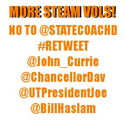 No to <a href="/StateCoachD/">Dave Doeren</a> #retweet <a href="/ChancellorDav/">Chancellor Dav</a> @UTPresidentJoe <a href="/BillHaslam/">Bill Haslam</a> 

#retweet