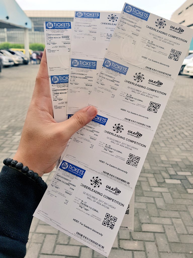 cjagab's tweet photo. Finally! Patron tickets for this year's #UAAPCDC2017 #LetsGoFEU https://t.co/lUI6Lra9UM