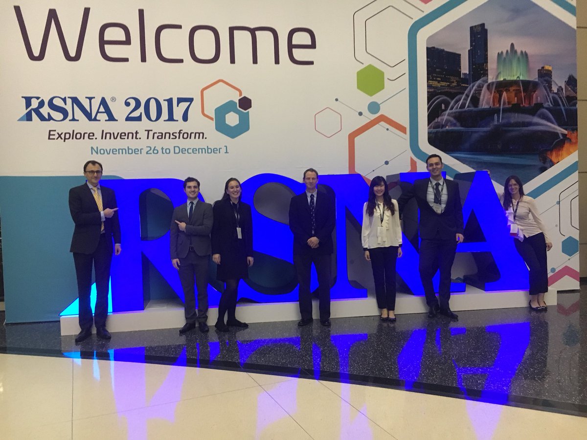 PerspectumGroup's tweet photo. The Perspectum Diagnostic’s @RSNA dream team after another busy and exciting day at #RSNA2017. Make sure you don’t miss your chance, come and see us in the South Hall - booth 4772 tomorrow! https://t.co/gbF3jUNbcm