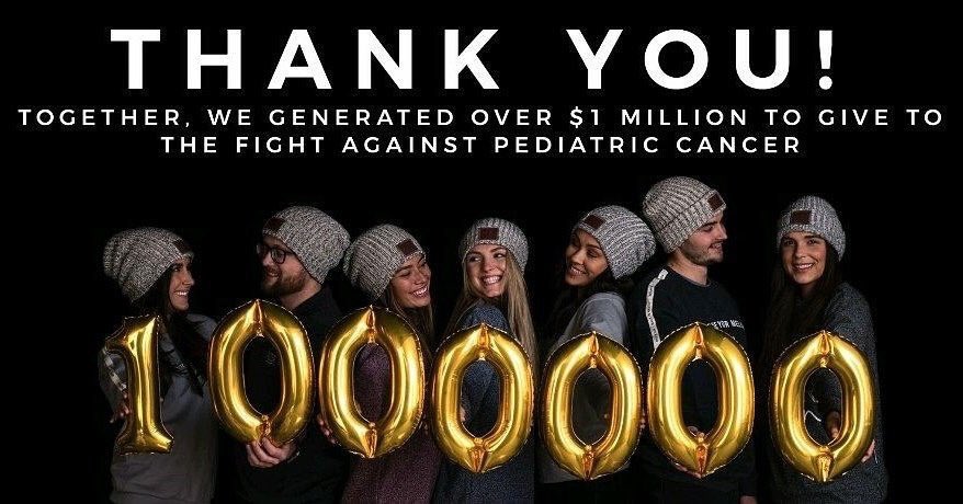 wiulymcrew's tweet photo. How amazing is this?!? In less than a week we were able to reach a goal of giving $1 million to our nonprofit partners in the fight against pediatric cancer! Thank you to everyone that joined in on the mission😊 https://t.co/AAKXTCftIH
