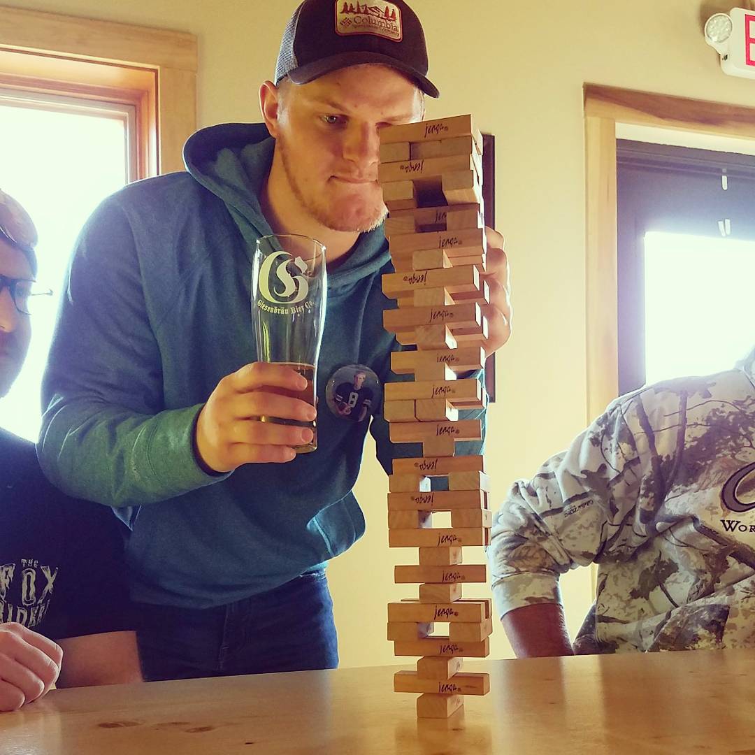 Giesenbrau's tweet photo. It's Hump Day! Come celebrate with biers, friends, and an epic game of #Jenga #HumpDay #MNBeer #BierTogether #Giesenbräu https://t.co/I2Mv4R1xnG