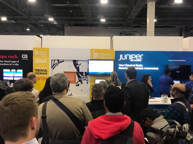 RachaelWebby's tweet photo. We are having a blast at @AWSreInvent meeting tons of smart cloud experts #TechAtLiberty #reInvent https://t.co/G2lG5V5rvJ