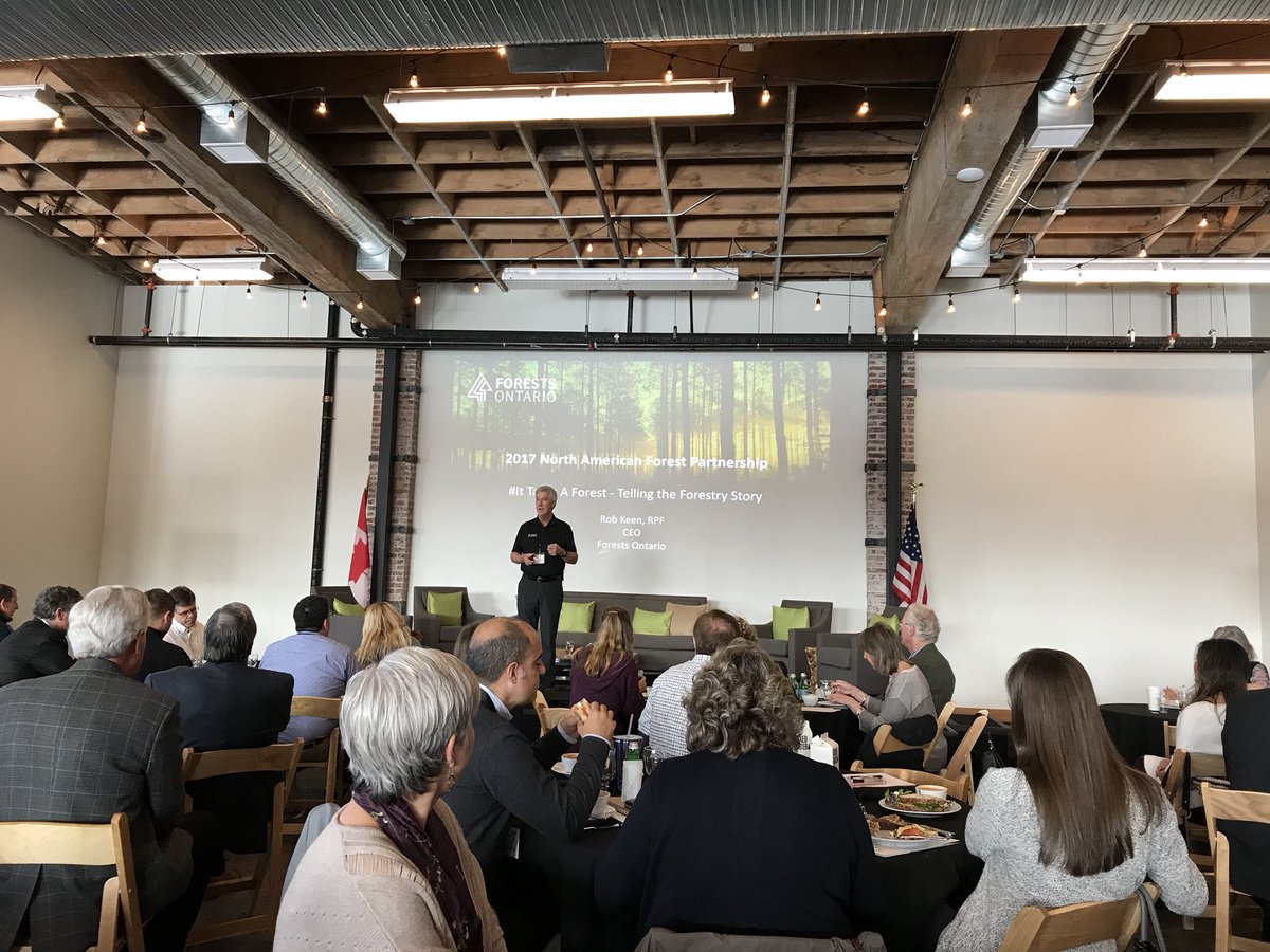 foresterlacey's tweet photo. @Keen_for_trees sharing the #ittakesaforest story. @_walknthewoods #forestproud #Canadiancontingent @Forests_Ontario https://t.co/uoZUBWV2I3