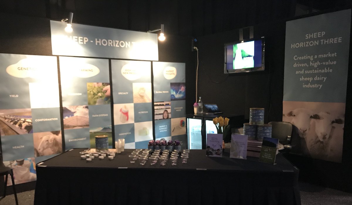 We’re at #FoodAndFibre17 - come and see us at Stand #1 and try some sheep milk products! 🐑🥛