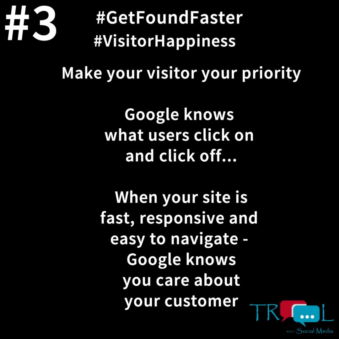 troolsocial's tweet photo. #3 Small Biz tweaks to #GetFoundFaster #VisitorHappiness @AnneMcDevittPro https://t.co/cRGYXvBuTR