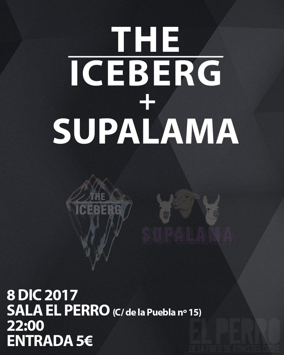 theiceberg__'s tweet photo. La semana que viene daremos el último concierto del año, será junto a Supalama. 
Aseguramos una pedazo noche para cerrar nuestro año debut. https://t.co/qcQVIBBOus