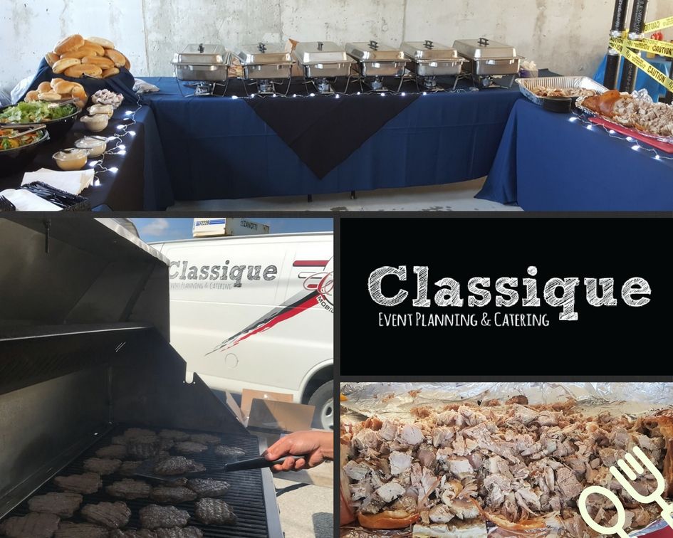 Classique_Cater's tweet photo. A BBQ we did at a construction site recently for an employee appreciation party - we served over 130 people! Let us know if you are looking for #catering services this December! #eventcatering #holidaycatering #markhamcatering #Vaughncatering #corporatecatering https://t.co/56BxHIsjCd