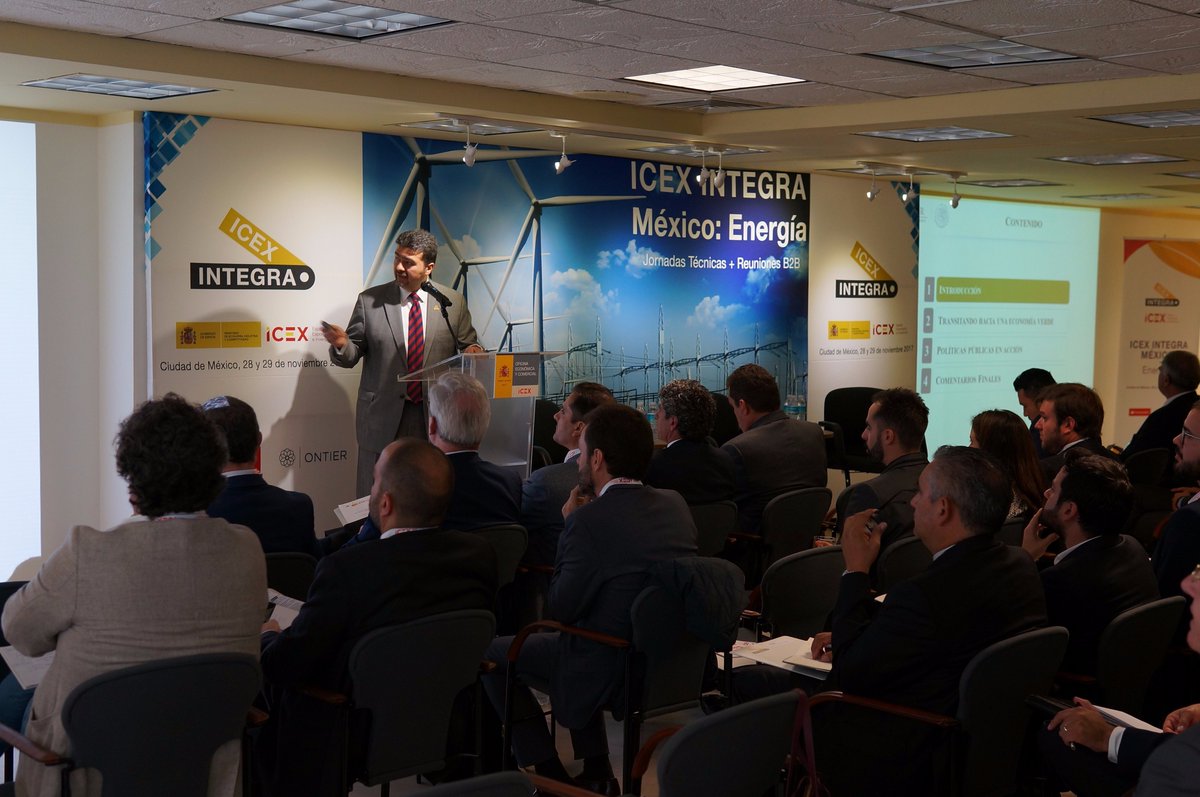 ICEXMexico's tweet photo. ICEX Integra México: Energía acogió reuniones B2B entre integradoras y empresas participantes, así como ponencias de alto nivel #ICEXIntegraMéxicoEnergía @SantanderMx @OntierLaw @CamescomOficial #Altermia #Krilinex #OcaInternacional #Cefisa #TeamIngenieria #BarloventoRN #Boslan https://t.co/cGVTam0Pfx
