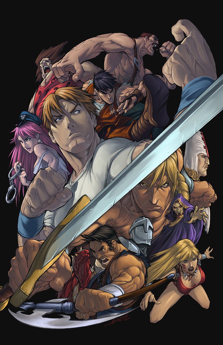 EMannLand's tweet photo. In 2010 for the hell of it I entered  a contest run by @Capcom_Unity and @UdonEnt to color the cover to #FinalFightDoubleImpact cover by #AlvenLee. I didn't win but I got some pretty cool stuff. https://t.co/jSOB687sMu https://t.co/lgS4EebUQd