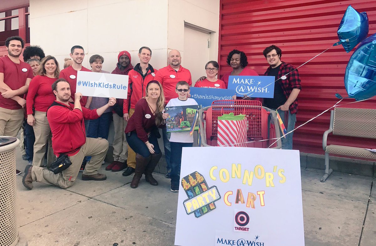KatieTargetLady's tweet image. Connor’s @MakeAWish ⭐️ came true at T1509 🎯 today! We were honored and humbled to have him shop with us. Have so much fun with all of your Minecraft and 5 Nights at Freddy’s finds!!! ❤️🎯💫