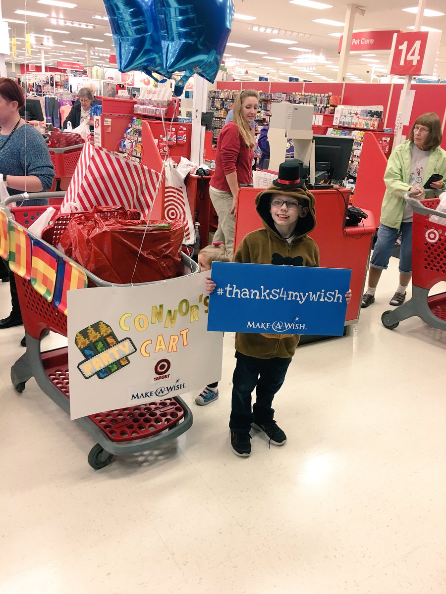 KatieTargetLady's tweet image. Connor’s @MakeAWish ⭐️ came true at T1509 🎯 today! We were honored and humbled to have him shop with us. Have so much fun with all of your Minecraft and 5 Nights at Freddy’s finds!!! ❤️🎯💫