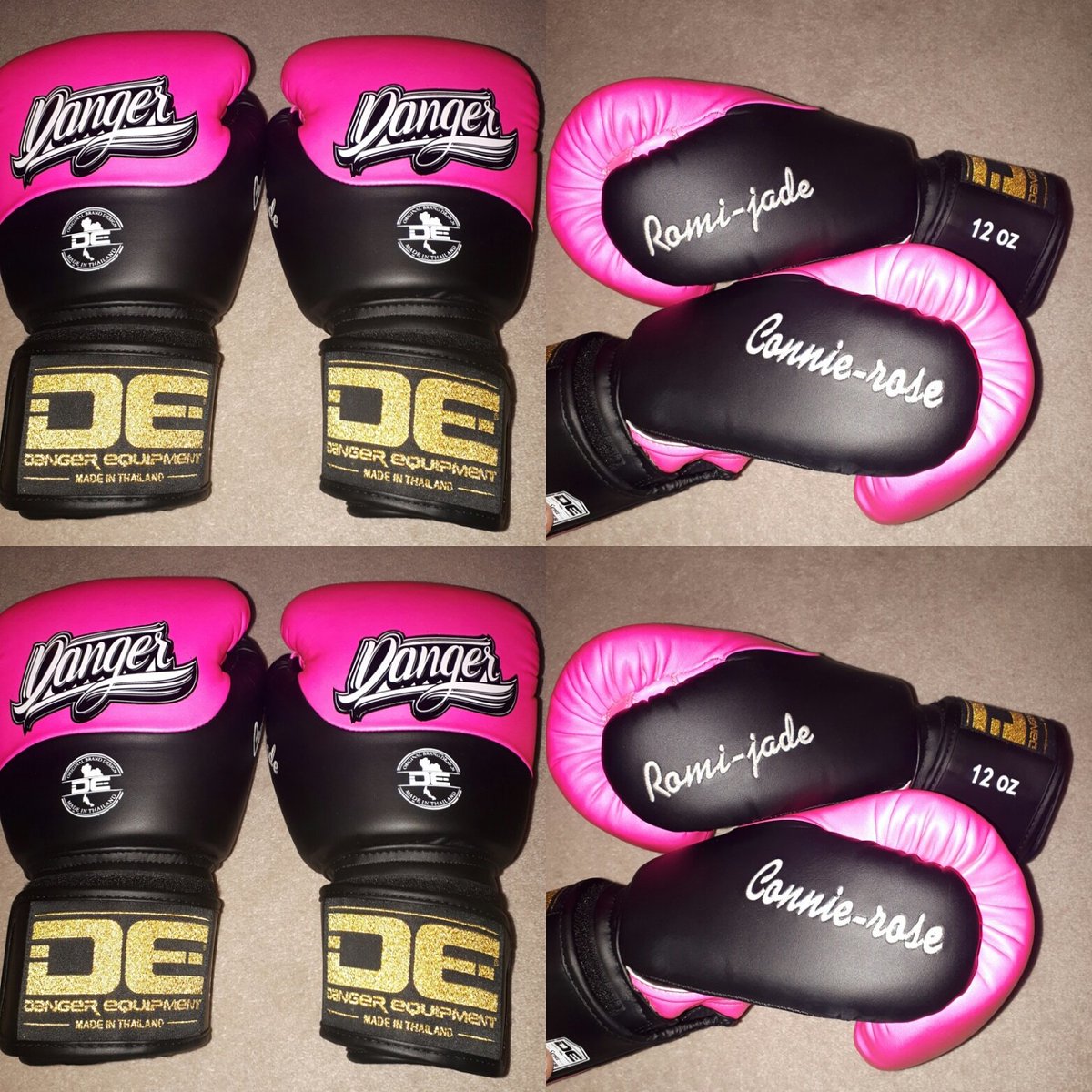 THErealROLLO's tweet photo. New gloves with the girls names on happy days https://t.co/tusFWBIaxD