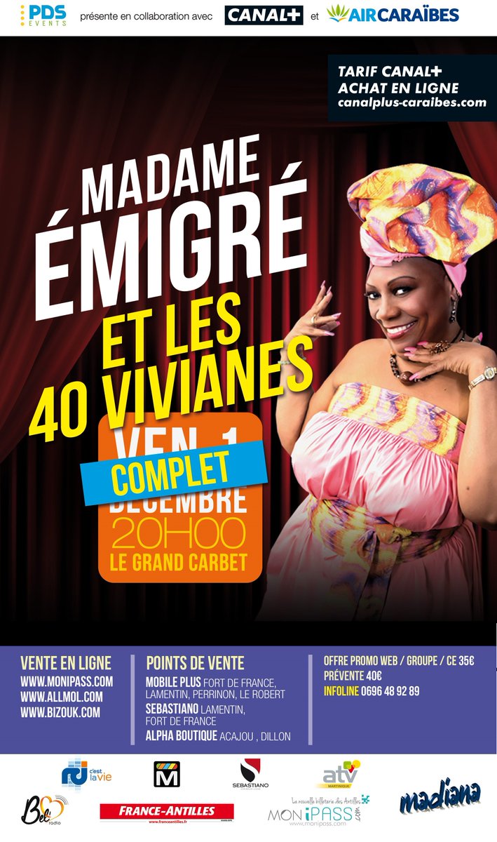 DjadProduction's tweet photo. Le spectacle de Viviane Émigré est COMPLET ce Vendredi 1er Décembre! #Complet #DjadProduction https://t.co/iXTtxSX3F4