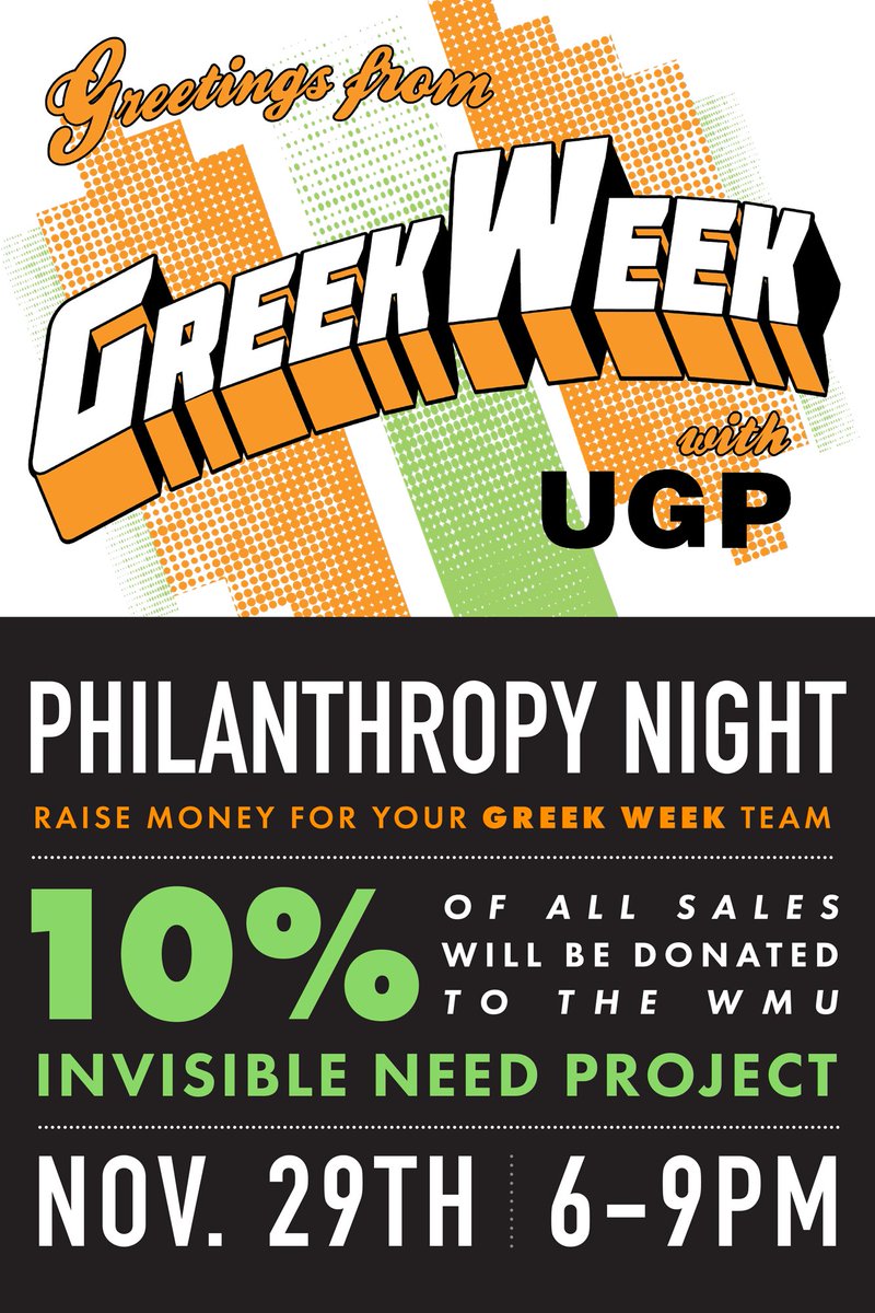 WesternMichU's tweet photo. If you're in need of #WMU gear, get to @UGPintheZoo tonight. A portion of all sales will be donated to the @WMUInvisibleNP. https://t.co/HI5w9gX5l7