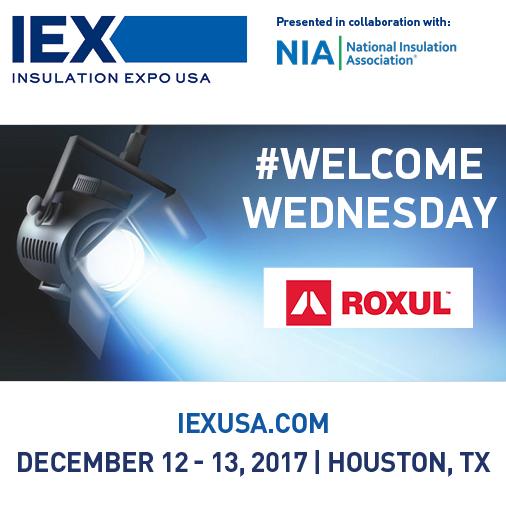 IEXUSA's tweet photo. Be sure to visit Roxul Technical Insulation at Booth #4422 for pipe, board, wrap insulation products and more! #WelcomeWednesday #IEXUSA https://t.co/Rt2rfhDaZO https://t.co/gqlxQ45Fjb