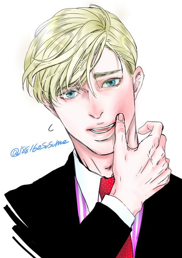 Sharing this with @Tall_Blondie_ because this man is 2nd sexiest male character in snk 1st is Levi Ackerman