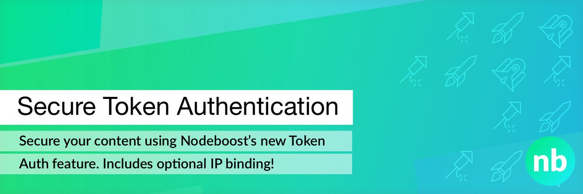nodeboost's tweet image. Nodeboost now supports Secure Token Authentication, and includes optional IP binding! 🎉 Start protecting your static content and live streams. nodeboost.io/helpdesk/dwkb/…