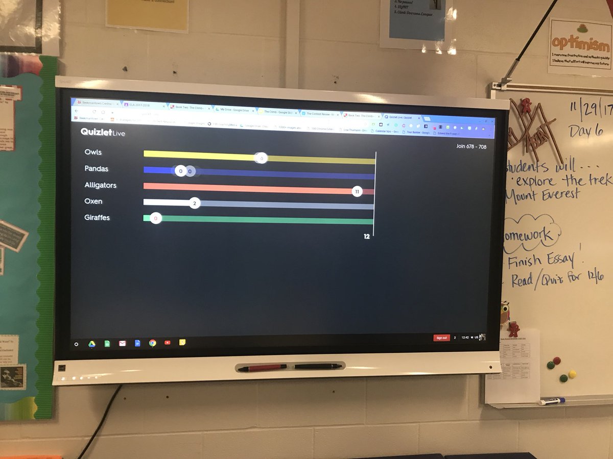 bcskayaker's tweet photo. Book review using Quizlet Live=success in ELA 7!!! @rjh8281 #bmsteamascent #BMSthePlace2B https://t.co/0W81gbKLYC