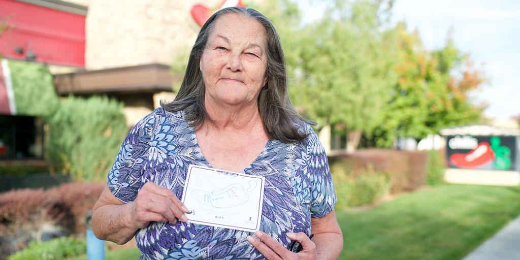 Chilis's tweet photo. We believe Mama “T” said it best. Donating to @StJude through Chili’s is “the one gift that you give—that you get back.” #CreateAPepper https://t.co/7q0N4Qpeu0