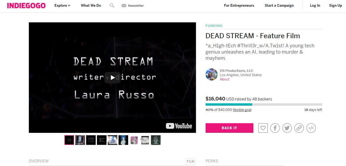 HITLMovie's tweet photo. Sending a huge THANK YOU to all 48 of our Dead Streamers! In 10 days, we've raised $16,040
To join our #DeadStreamTeam and help us bring this film to life, check out the MANY, MANY ways you can contribute to our IndieGoGo Campaign! https://t.co/hZ9NgwpagA https://t.co/DVdcSPcZE4