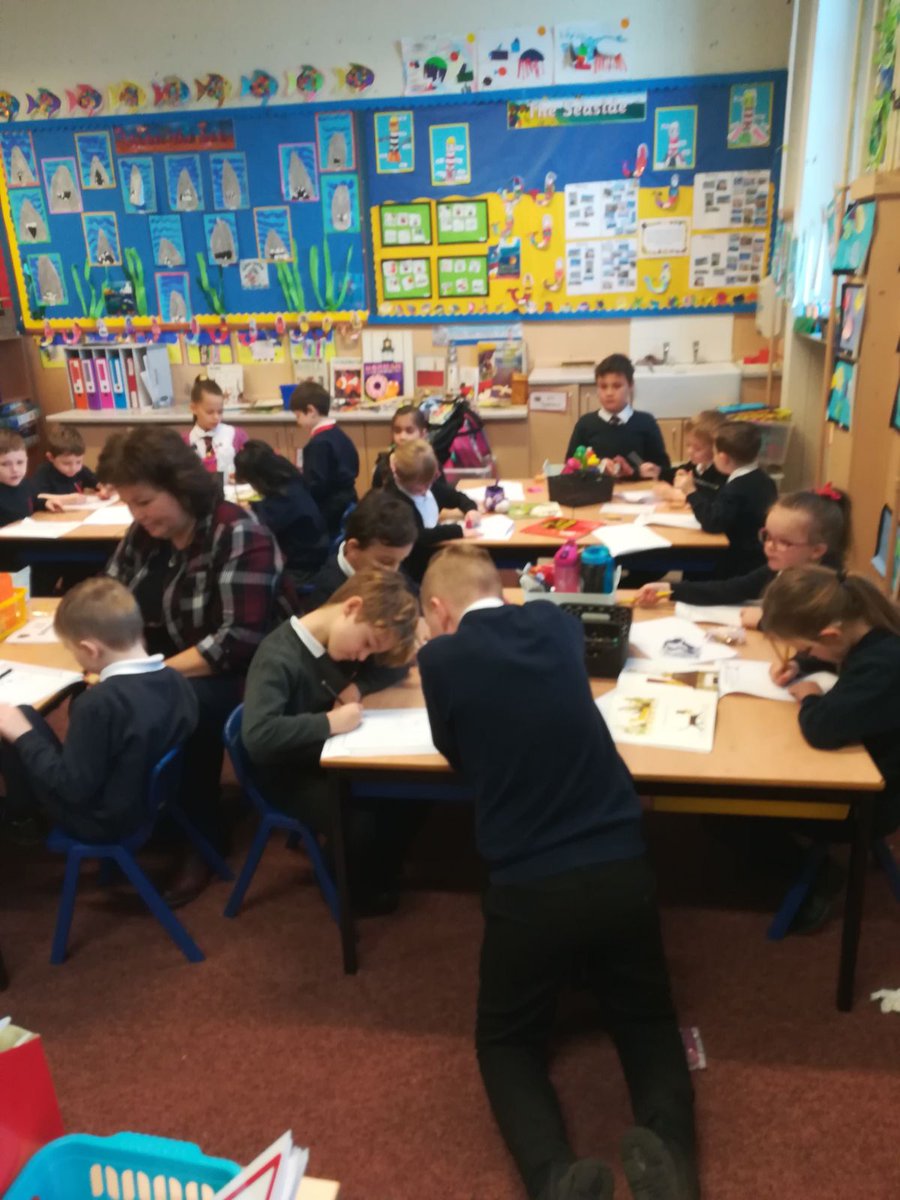 WBurghPrimary's tweet photo. Today we had a Book, a Biscuit and a Boogie to share what P2 and P3 have learned about their #ReadWriteCount books. #BookWeekScot #WillybugsReads  Parents and P7s came in to see what they'd been doing. https://t.co/Oom1ipd0r6