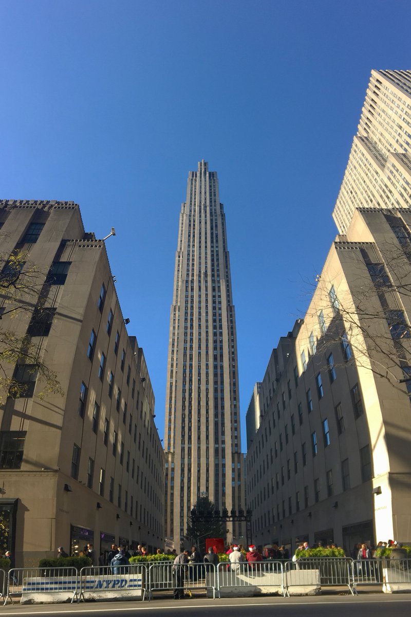nycgov's tweet photo. On 5th Avenue and 50th Street this afternoon. The Rockefeller Center Christmas Tree is ready for the Lighting ceremony tonight! https://t.co/LBjdBpIBpP https://t.co/W5hrMelubi