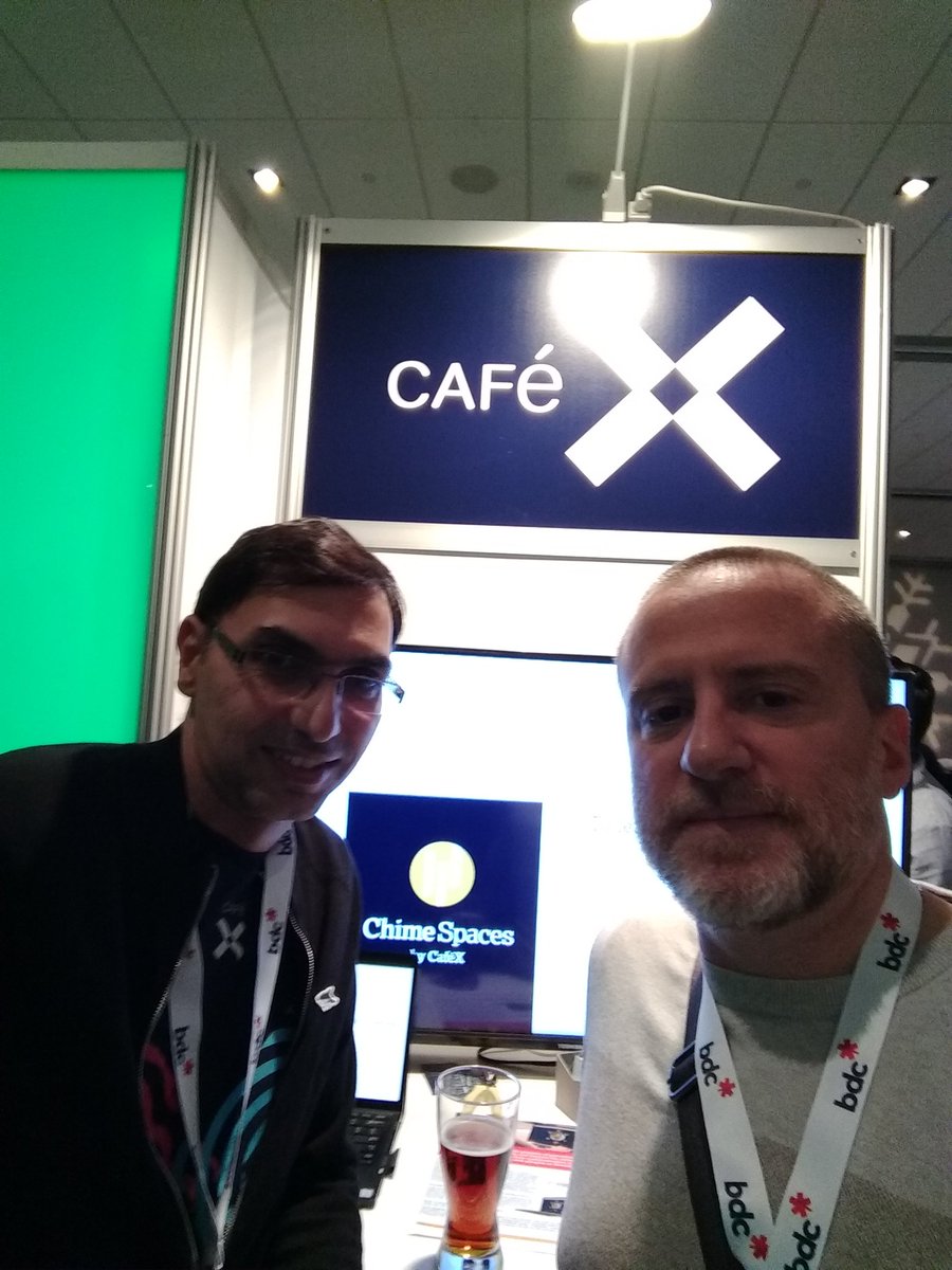 Seb_Bisch's tweet image. #CafeXcomss with Reza at the #saasnorth booth