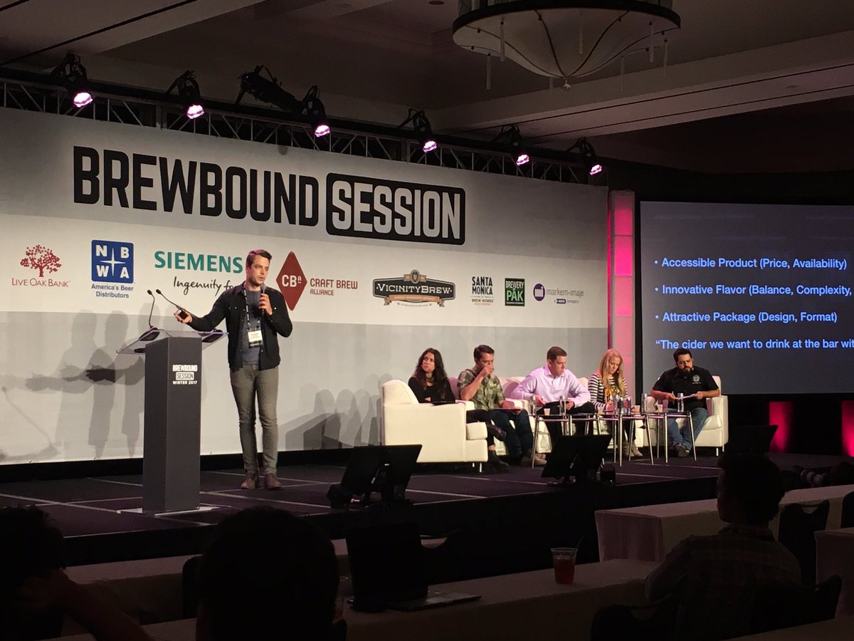 Brewbound's tweet photo. Live at #bbsession, @TheShotgunBeer @ProspectCider @novobrazilbrew @DrinkPartake and 30 West Brewing company compete in the Startup Brewery Challenge. Livestream: https://t.co/YCX6yTIuJV https://t.co/Hj7Om22Sg6