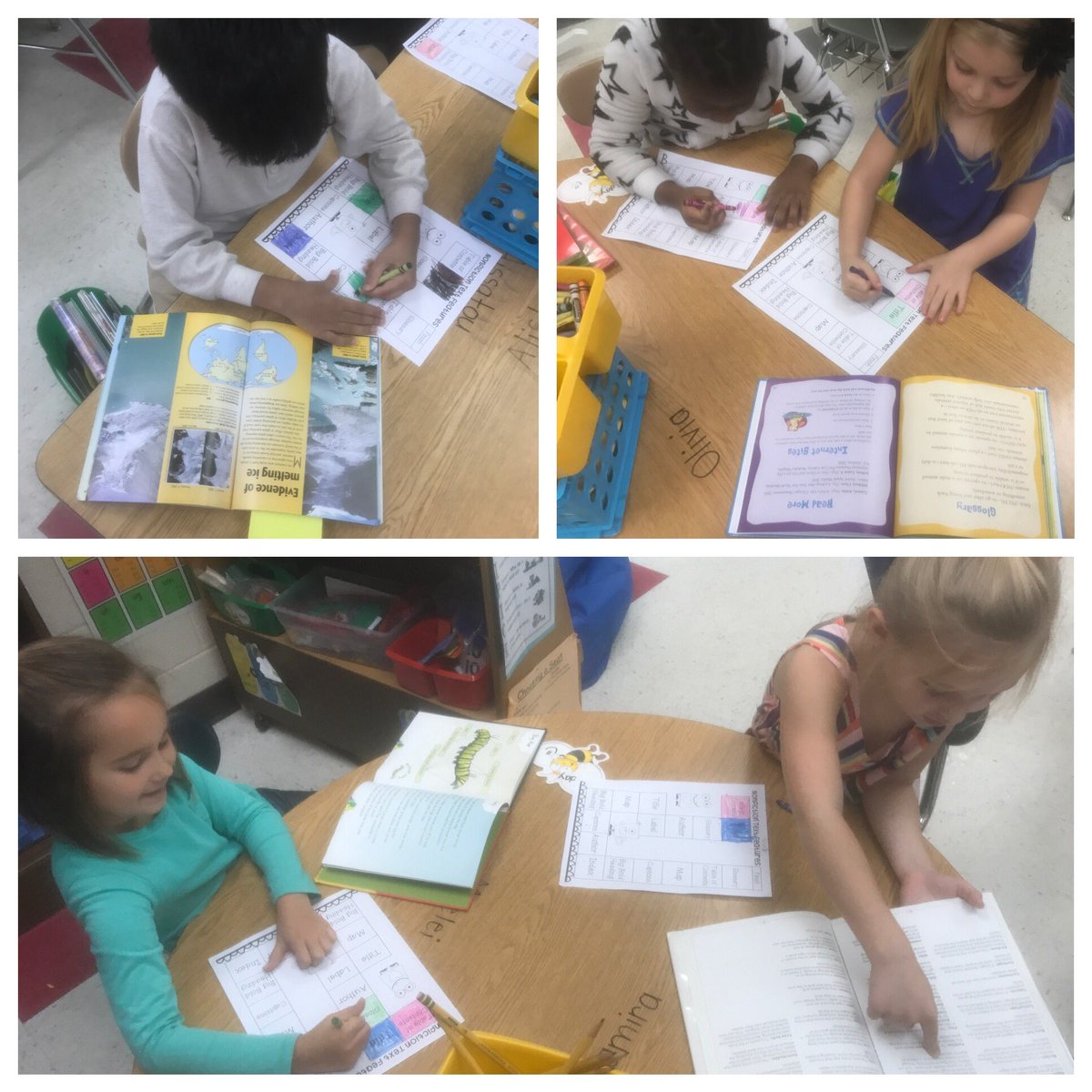 Headings, Captions &amp; Bold Print, OH MY! 😊 We went on a Non Fiction Text Feature Scavenger Hunt today! 📚 #workingtogether <a href="/DurantEagles/">Durant Elementary</a>