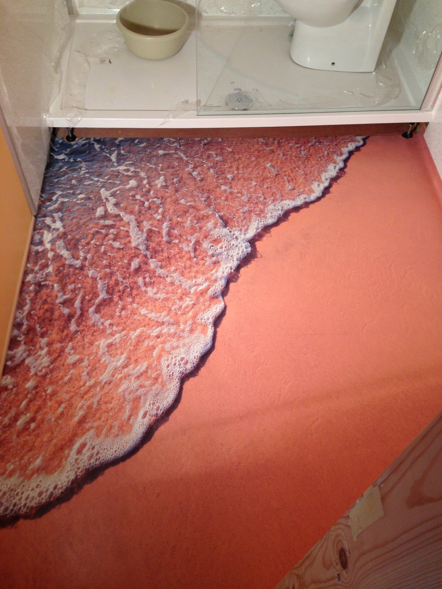 3D effect vinyl fitted in guest house.