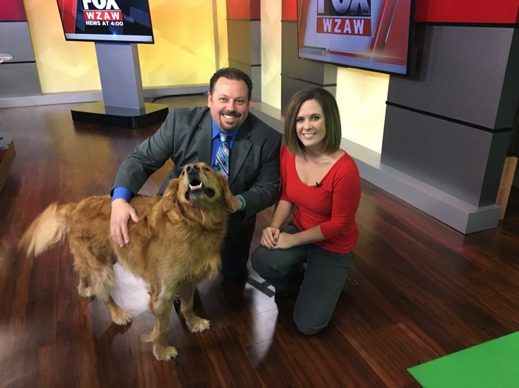 HollyChilsen's tweet image. By far my favorite 4:00 #DeepBench guest, @Chad_WSAW’s dog Lambeau. #segmentprop #puppy #cheesin