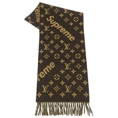 scarf louis vuitton x supreme