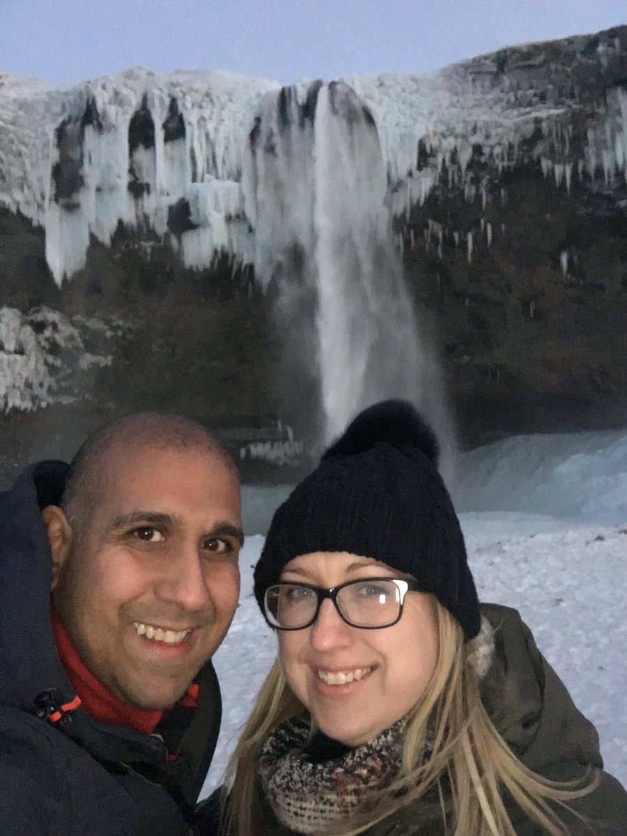 EMangou's tweet photo. My hubby and me! @3ul_77  #iceland #anniversaryholiday #waterfall #MakingMemories https://t.co/LuxfrKXjEe