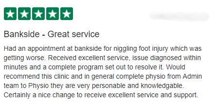 CompletePhysio's tweet photo. Great patient feedback from our new Bankside, London SE1 0SU clinic. Physio, Massage, Reformer Pilates, Ultrasound / Image guided injections @banksidehealth @BetterBankside #CompletePhysio https://t.co/x3xAgGVoHO