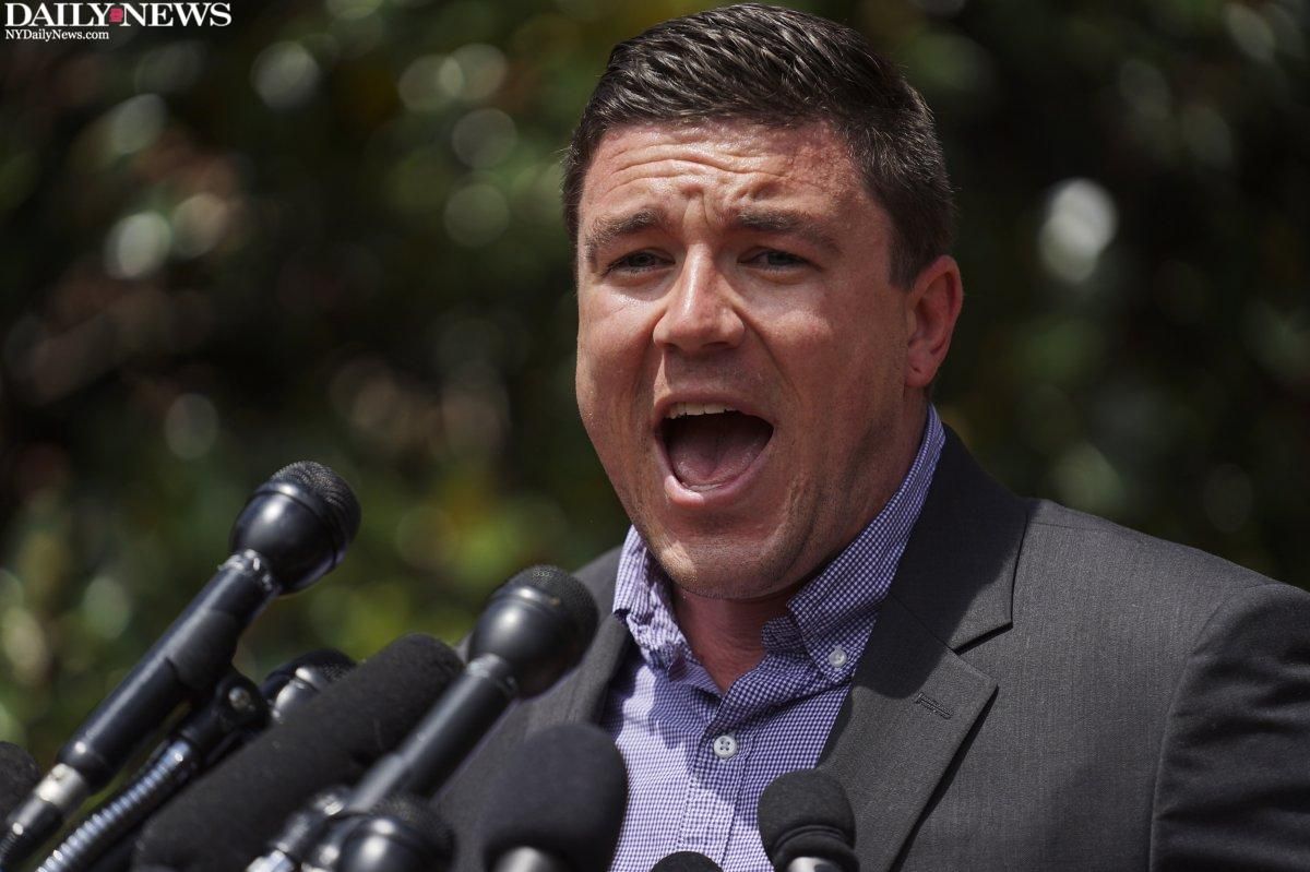 NYDailyNews's tweet photo. White nationalist Jason Kessler files for permit to hold a "Unite the Right" anniversary rally in Charlottesville next summer https://t.co/KWdargKt0I https://t.co/R2X6ETMaqn