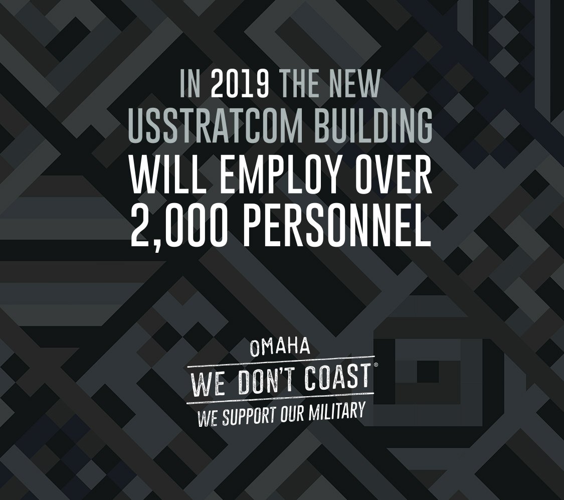 OmahaChamber's tweet photo. In 2019 @offutt_afb will employ over 2,000 personnel.
Show your support at https://t.co/4SKop4kFmy.
#OffuttProud #WeDontCoast #offuttafb https://t.co/wenzNBsgvu