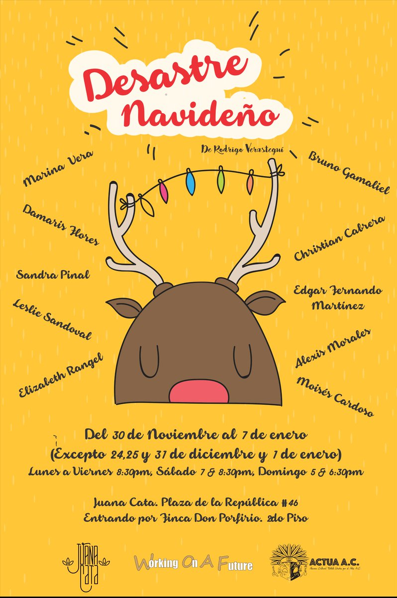 Desastre_Nav's tweet photo. #comoqueurge que asistas al estreno de @Desastre_Nav mañana jueves 30 a las 8:30pm, por eso REGALAMOS pases dobles, pídelos con tu nombre y siguiendonos, mañana por única ocasión 5 de los 10 actores que alternan estarán en escena. Madrina de estreno @IsabelBenet @Todo_Teatro https://t.co/el80FMTBjz