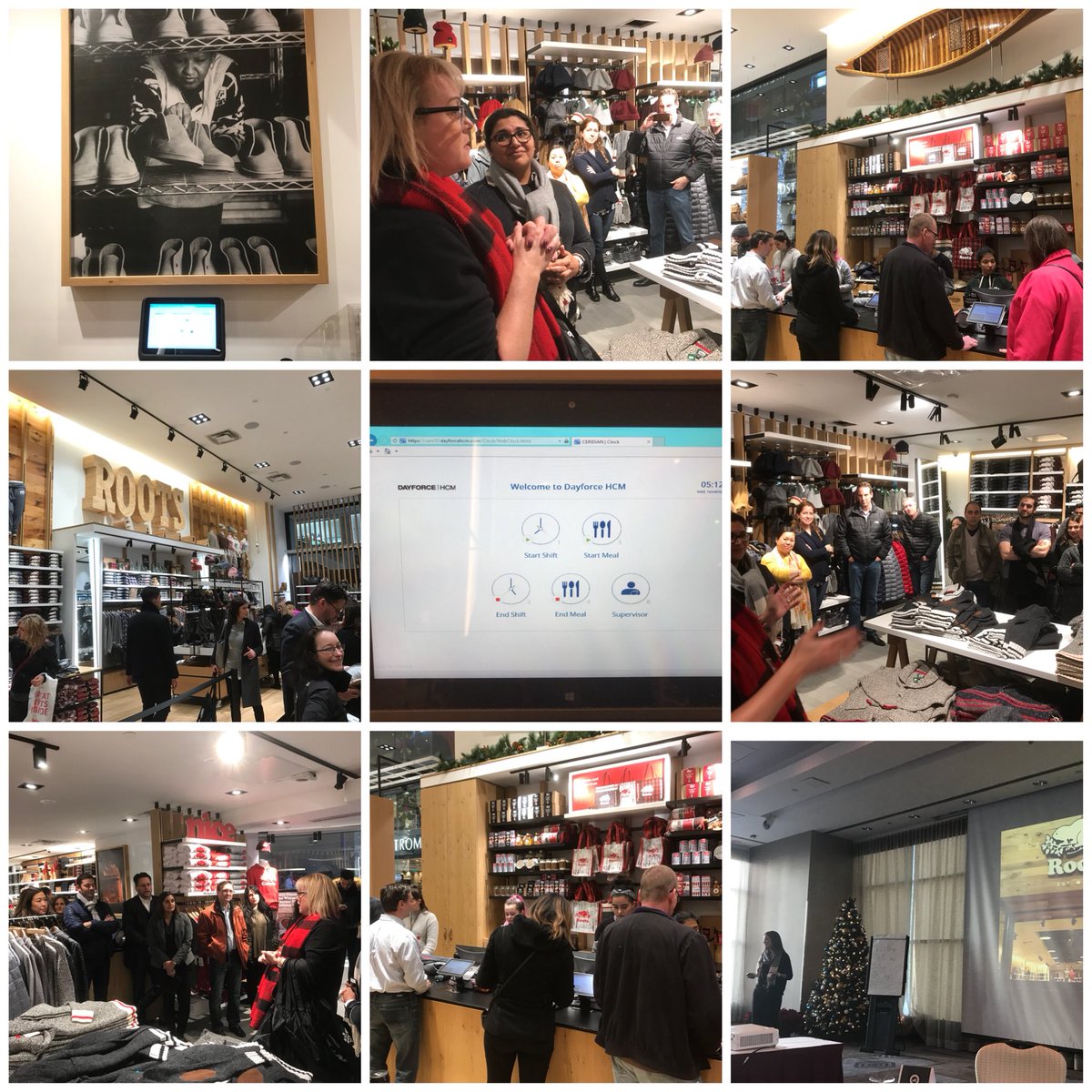 KristinaCleary's tweet photo. Thank you @ceridian customer @rootscanada for an amazing afternoon with the marketing team. We love to hear that #dayforcehcm Makes Work Life Better! #customerfocus #dayforceinaction #happyholidays https://t.co/srHjBhGNeO